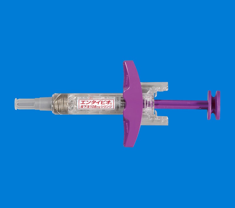 エンタイビオ皮下注108mgペン／エンタイビオ皮下注108mgシリンジ ENT_SC基本情報_製剤画像_1263_000_シリンジ①