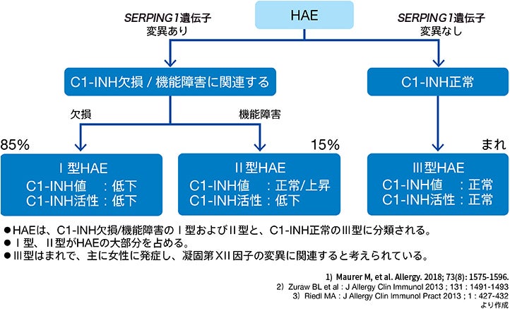 図1 HAE診療のためのWAOガイドライン:Ⅰ型/ⅡHAEの診断アルゴリズム