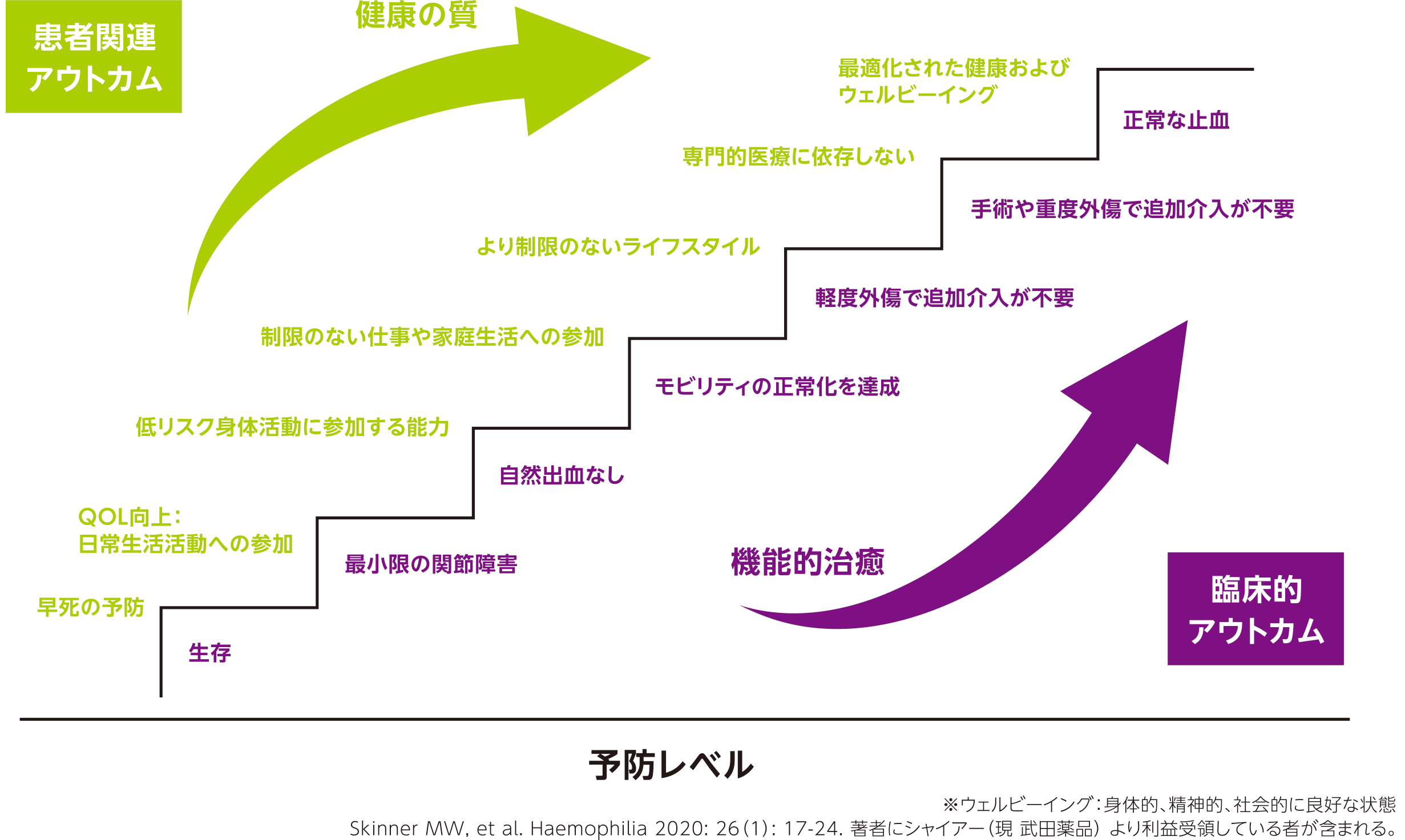 イメージ:止血の正常化に向けたマイルストーン