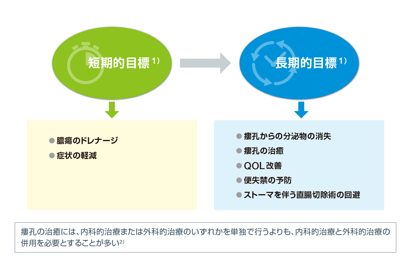 図．痔瘻の治療目標