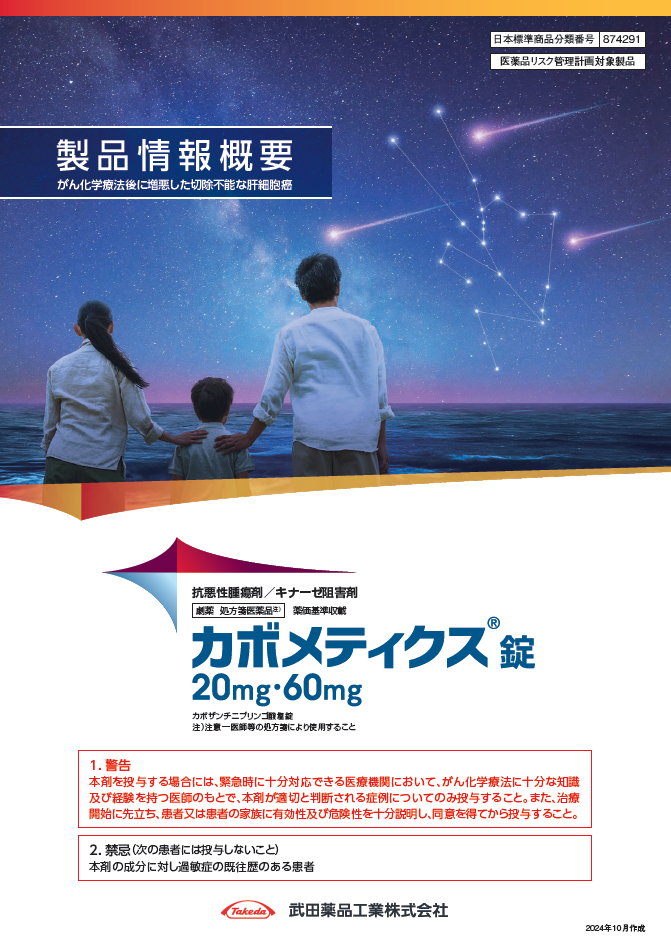 製品情報概要（がん化学療法後に増悪した切除不能な肝細胞癌）