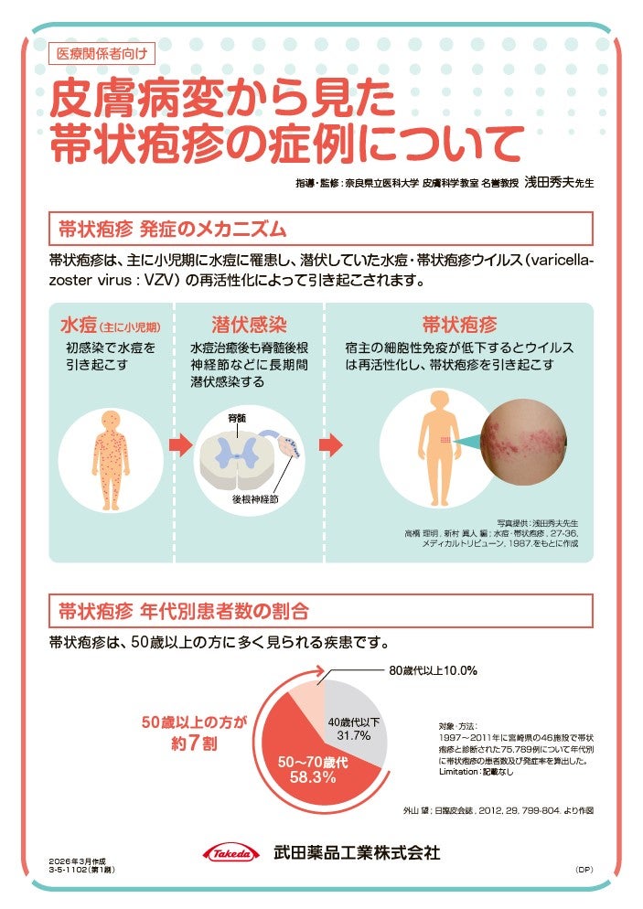 皮膚病変から見た帯状疱疹の症例について